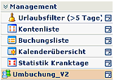 men&uuml;punkt umbuchung
